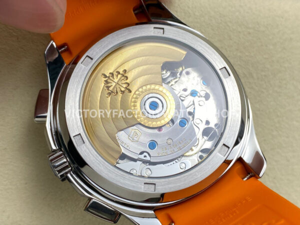 MMA Factory Patek Philippe Aquanaut 5968A-001 42.2mm Steel Orange Rubber Strap Black Dial (12) MMA Factory Patek Philippe Aquanaut 5968A-001 42.2mm Steel Orange Rubber Strap Black Dial