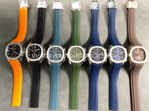 MMA Factory Patek Philippe Aquanaut 5968A-001 42.2mm Steel Orange Rubber Strap Black Dial (13) MMA Factory Patek Philippe Aquanaut 5968A-001 42.2mm Steel Orange Rubber Strap Black Dial