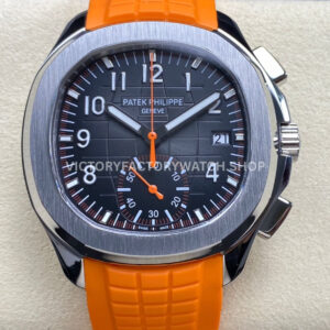 MMA Patek Philippe Aquanaut 5968A orange strap black dial