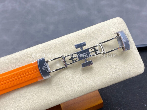 MMA Factory Patek Philippe Aquanaut 5968A-001 42.2mm Steel Orange Rubber Strap Black Dial (9) MMA Factory Patek Philippe Aquanaut 5968A-001 42.2mm Steel Orange Rubber Strap Black Dial