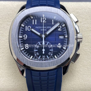 MMA Patek Philippe Aquanaut 5968G-001 Arabic blue dial white gold