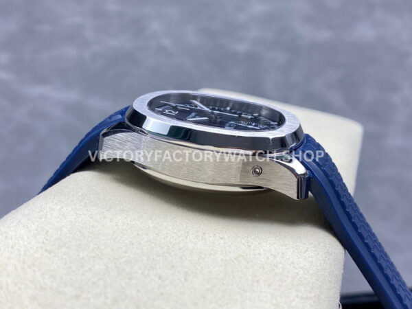MMA Factory Patek Philippe Aquanaut 5968G-001 42.2mm White Gold Blue Rubber Strap Arabic Numerals Blue Dial