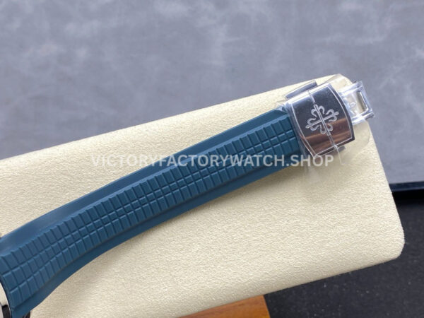 MMA Factory Patek Philippe Aquanaut 5968G-001 42.2mm White Gold Blue Rubber Strap Blue Dial (12) MMA Factory Patek Philippe Aquanaut 5968G-001 42.2mm White Gold Blue Rubber Strap Blue Dial