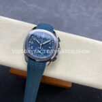 MMA Factory Patek Philippe Aquanaut 5968G-001 42.2mm White Gold Blue Rubber Strap Blue Dial (4) MMA Factory Patek Philippe Aquanaut 5968G-001 42.2mm White Gold Blue Rubber Strap Blue Dial