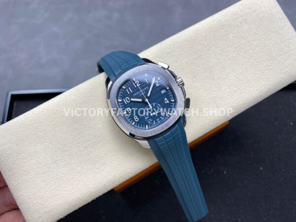 MMA Factory Patek Philippe Aquanaut 5968G-001 42.2mm White Gold Blue Rubber Strap Blue Dial (5) MMA Factory Patek Philippe Aquanaut 5968G-001 42.2mm White Gold Blue Rubber Strap Blue Dial