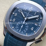 MMA Factory Patek Philippe Aquanaut 5968G-001 42.2mm White Gold Blue Rubber Strap Blue Dial (6) MMA Factory Patek Philippe Aquanaut 5968G-001 42.2mm White Gold Blue Rubber Strap Blue Dial