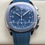 MMA Factory Patek Philippe Aquanaut 5968G-001 42.2mm White Gold Blue Rubber Strap Blue Dial (8) MMA Patek Philippe Aquanaut 5968G-001 blue dial white gold