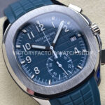 MMA Factory Patek Philippe Aquanaut 5968G-001 42.2mm White Gold Blue Rubber Strap Blue Dial (9) MMA Factory Patek Philippe Aquanaut 5968G-001 42.2mm White Gold Blue Rubber Strap Blue Dial