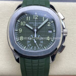 MMA Factory Patek Philippe Aquanaut 5968G-010 42.2mm White Gold Green Rubber Strap Green Dial (11) MMA Patek Philippe Aquanaut 5968G-010 green dial 42.2mm