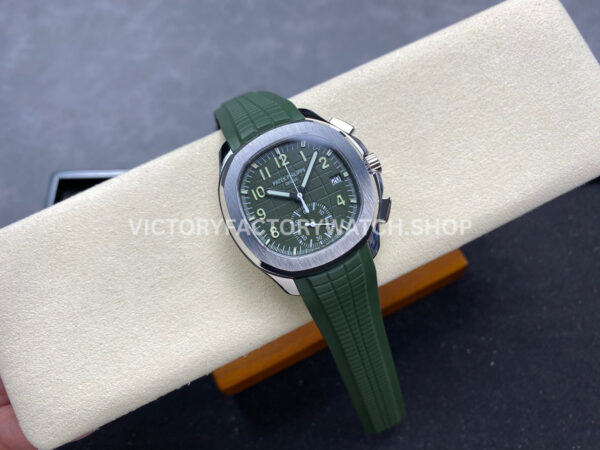 MMA Factory Patek Philippe Aquanaut 5968G-010 42.2mm White Gold Green Rubber Strap Green Dial (12) MMA Factory Patek Philippe Aquanaut 5968G-010 42.2mm White Gold Green Rubber Strap Green Dial