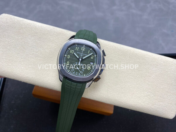 MMA Factory Patek Philippe Aquanaut 5968G-010 42.2mm White Gold Green Rubber Strap Green Dial (7) MMA Factory Patek Philippe Aquanaut 5968G-010 42.2mm White Gold Green Rubber Strap Green Dial