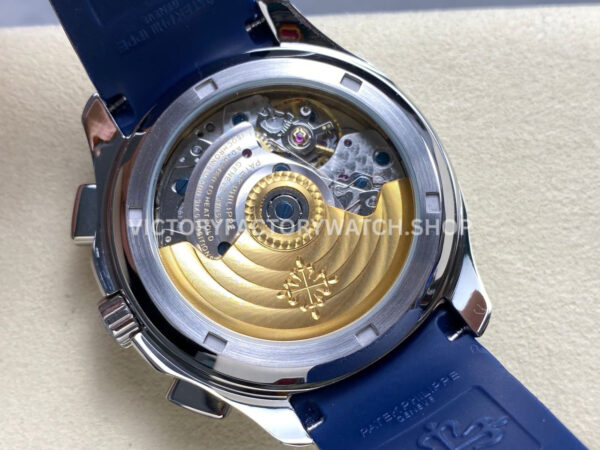 MMA Factory Patek Philippe Aquanaut 5968G 42.2mm White Gold Blue Rubber Strap Arabic Numerals Blue Dial (1) MMA Factory Patek Philippe Aquanaut 5968G 42.2mm White Gold Blue Rubber Strap Arabic Numerals Blue Dial