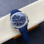 MMA Factory Patek Philippe Aquanaut 5968G 42.2mm White Gold Blue Rubber Strap Arabic Numerals Blue Dial (2) MMA Factory Patek Philippe Aquanaut 5968G 42.2mm White Gold Blue Rubber Strap Arabic Numerals Blue Dial