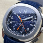 MMA Factory Patek Philippe Aquanaut 5968G 42.2mm White Gold Blue Rubber Strap Arabic Numerals Blue Dial (3) MMA Factory Patek Philippe Aquanaut 5968G 42.2mm White Gold Blue Rubber Strap Arabic Numerals Blue Dial