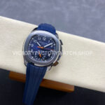 MMA Factory Patek Philippe Aquanaut 5968G 42.2mm White Gold Blue Rubber Strap Arabic Numerals Blue Dial (4) MMA Factory Patek Philippe Aquanaut 5968G 42.2mm White Gold Blue Rubber Strap Arabic Numerals Blue Dial