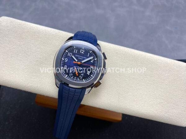 MMA Factory Patek Philippe Aquanaut 5968G 42.2mm White Gold Blue Rubber Strap Arabic Numerals Blue Dial (4) MMA Factory Patek Philippe Aquanaut 5968G 42.2mm White Gold Blue Rubber Strap Arabic Numerals Blue Dial