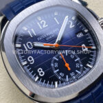 MMA Factory Patek Philippe Aquanaut 5968G 42.2mm White Gold Blue Rubber Strap Arabic Numerals Blue Dial (6) MMA Factory Patek Philippe Aquanaut 5968G 42.2mm White Gold Blue Rubber Strap Arabic Numerals Blue Dial