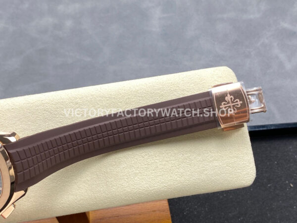 MMA Factory Patek Philippe Aquanaut 5968R-0001 42.2mm Rose Gold Brown Rubber Strap Arabic Numerals Brown Dial (1) MMA Factory Patek Philippe Aquanaut 5968R-0001 42.2mm Rose Gold Brown Rubber Strap Arabic Numerals Brown Dial