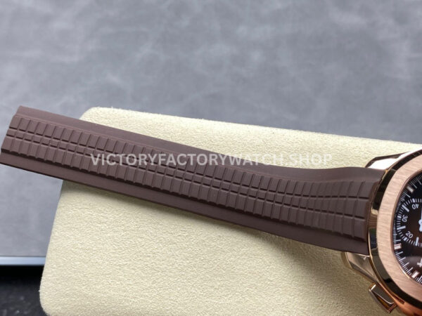 MMA Factory Patek Philippe Aquanaut 5968R-0001 42.2mm Rose Gold Brown Rubber Strap Arabic Numerals Brown Dial (13) MMA Factory Patek Philippe Aquanaut 5968R-0001 42.2mm Rose Gold Brown Rubber Strap Arabic Numerals Brown Dial