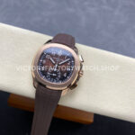 MMA Factory Patek Philippe Aquanaut 5968R-0001 42.2mm Rose Gold Brown Rubber Strap Arabic Numerals Brown Dial (6) MMA Factory Patek Philippe Aquanaut 5968R-0001 42.2mm Rose Gold Brown Rubber Strap Arabic Numerals Brown Dial