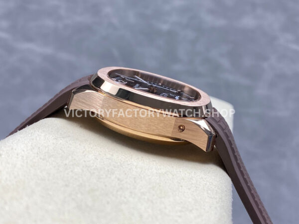 MMA Factory Patek Philippe Aquanaut 5968R-0001 42.2mm Rose Gold Brown Rubber Strap Arabic Numerals Brown Dial (9) MMA Factory Patek Philippe Aquanaut 5968R-0001 42.2mm Rose Gold Brown Rubber Strap Arabic Numerals Brown Dial