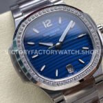 MS Factory Patek Philippe Nautilus 7118/1200A-001 35.2mm Full Steel Diamond Bezel Blue Dial