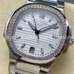 MS Factory Patek Philippe Nautilus 7118/1200A-010 35.2mm Full Steel Diamond Bezel White Dial