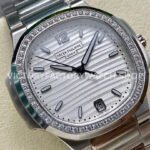 MS Factory Patek Philippe Nautilus 7118/1200A-010 35.2mm Full Steel Diamond Bezel White Dial