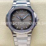 MS Patek Philippe Nautilus 7118 1200A grey dial diamond bezel