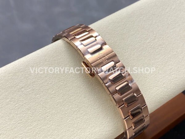 MS Factory Patek Philippe Nautilus 7118/1200R-010 35.2mm Full Rose Gold Diamond Bezel Champagne Dial