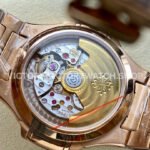 MS Factory Patek Philippe Nautilus 7118/1200R-010 35.2mm Full Rose Gold Diamond Bezel Champagne Dial