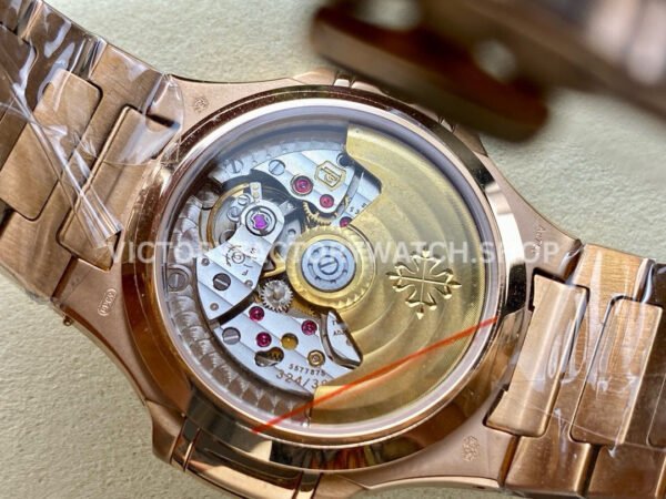 MS Factory Patek Philippe Nautilus 7118/1200R-010 35.2mm Full Rose Gold Diamond Bezel Champagne Dial