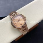 MS Factory Patek Philippe Nautilus 7118/1200R-010 35.2mm Full Rose Gold Diamond Bezel Champagne Dial