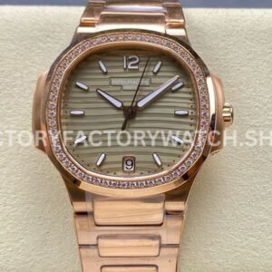 MS Patek Philippe Nautilus 7118 1200R gold dial diamond bezel