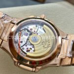 MS Factory Patek Philippe Nautilus 7118/1200R-010 35.2mm Full Rose Gold Diamond Bezel Gold Dial