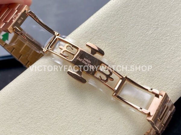 MS Factory Patek Philippe Nautilus 7118/1200R-010 35.2mm Full Rose Gold Diamond Bezel Gold Dial