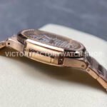 MS Factory Patek Philippe Nautilus 7118/1200R-011 35.2mm Full Rose Gold Diamond Bezel White Dial