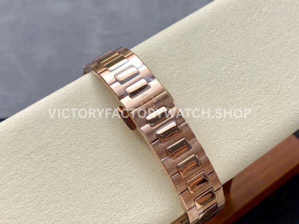 MS Factory Patek Philippe Nautilus 7118/1200R-011 35.2mm Full Rose Gold Diamond Bezel White Dial