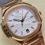 MS Factory Patek Philippe Nautilus 7118/1R-001 35.2mm Full Rose Gold White Dial