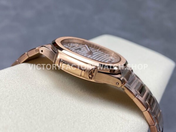 MS Factory Patek Philippe Nautilus 7118/1R-001 35.2mm Full Rose Gold White Dial