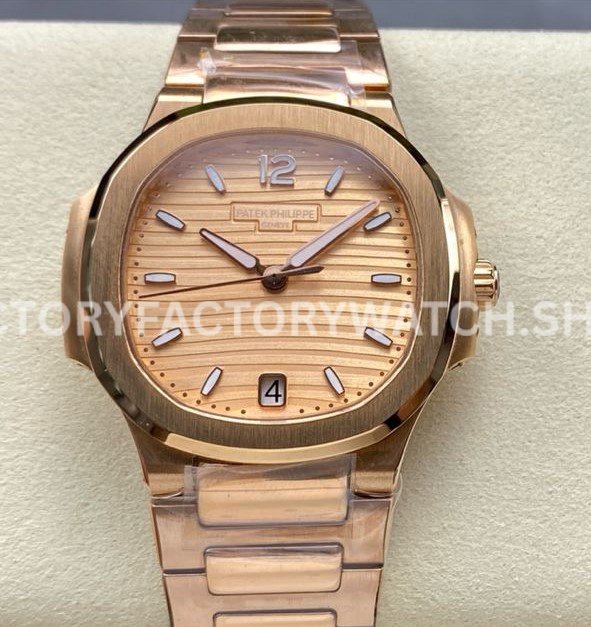 MS Patek Philippe Nautilus 7118 1R champagne dial full rose gold