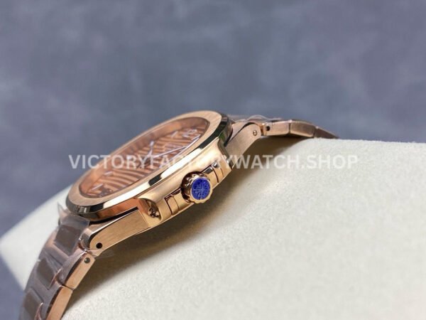 MS Factory Patek Philippe Nautilus 7118/1R-010 35.2mm Full Rose Gold Champagne Dial