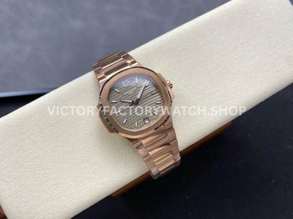 MS Factory Patek Philippe Nautilus 7118/1R 35.2mm Full Rose Gold Gold Dial