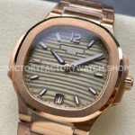 MS Factory Patek Philippe Nautilus 7118/1R 35.2mm Full Rose Gold Gold Dial