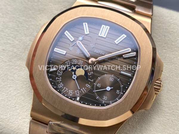 OME Factory Patek Philippe Nautilus 57121R Full Rose Gold Brown Dial (6) OME Factory Patek Philippe Nautilus 5712/1R Full Rose Gold Brown Dial