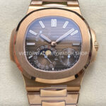 OME Factory Patek Philippe Nautilus 57121R Full Rose Gold Brown Dial (8) OME Factory Patek Philippe Nautilus 5712 1R brown dial rose gold