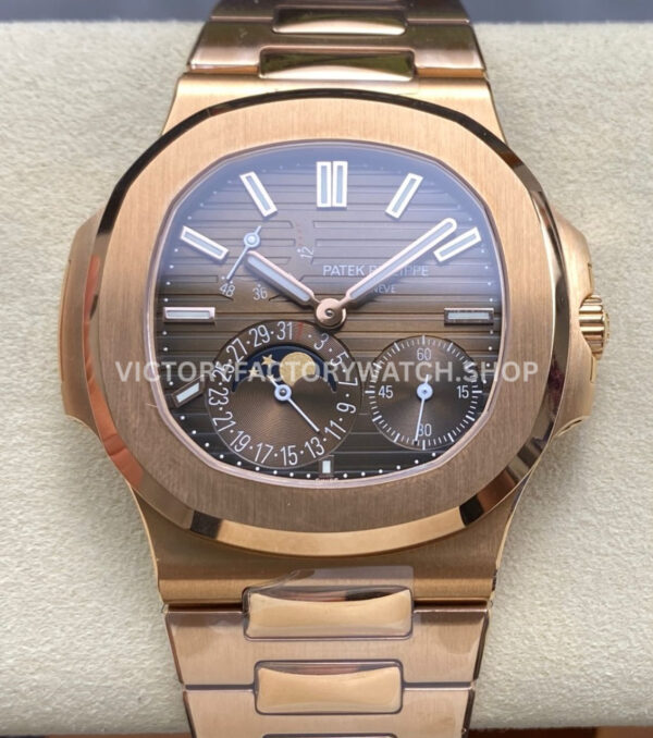 OME Factory Patek Philippe Nautilus 57121R Full Rose Gold Brown Dial (8) OME Factory Patek Philippe Nautilus 5712 1R brown dial rose gold