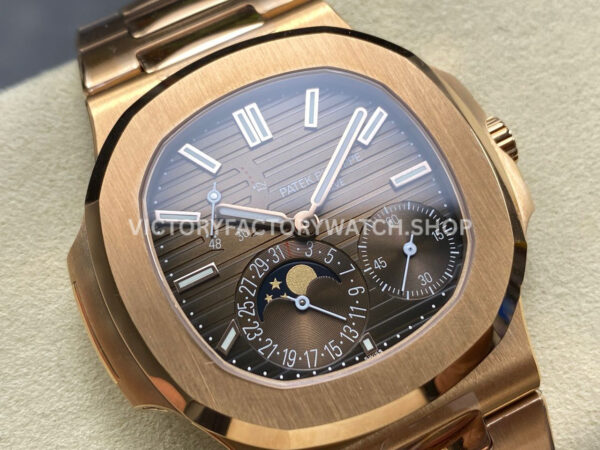 OME Factory Patek Philippe Nautilus 57121R Full Rose Gold Brown Dial (9) OME Factory Patek Philippe Nautilus 5712/1R Full Rose Gold Brown Dial