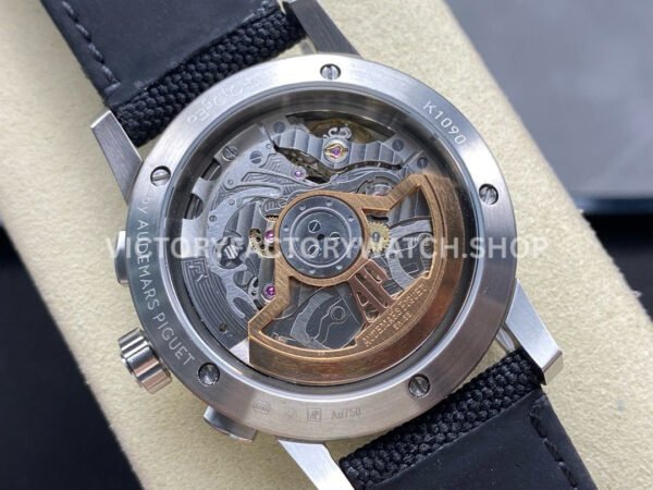 OMF Factory Audemars Piguet Code 11.59 26393BC.OO.A002KB.02 41mm Steel Canvas Strap Diamond Baguette Black Dial