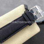 OMF Factory Audemars Piguet Code 11.59 26393BC.OO.A002KB.02 41mm Steel Canvas Strap Diamond Baguette Black Dial